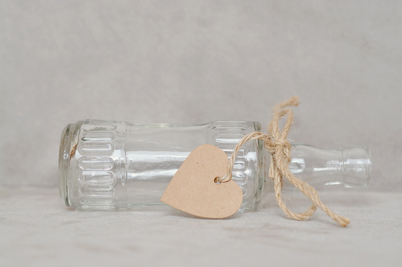 love, close-up, glass - material, no people, clear, studio shot, empty, trailers, glass, 5K, container, heart pendant, table, ribbon - sewing item, two objects