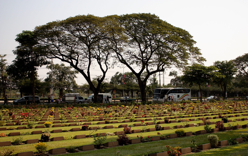 world war 2, cemetery, tranquil scene, agriculture, land, tour, landscape, tranquility, day, kanchanaburi, outdoors, 2K, no people, park, kanchanburi