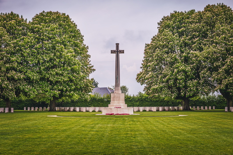 gray, trees, normandy, concrete, national, monument, day, green color, religion, architecture, d-day, nature, memorial, sculpture, cross, built structure