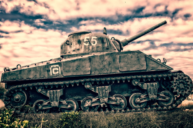 history, military technology, cloud - sky, obsolete, war, tank, tracked vehicle, metal, normandy, deterioration, war memorial, memorial, run-down, world war ii