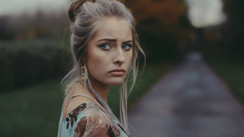 looking at camera, 1080P, women, adult, day, beauty, contemplation, headshot, real people, blue eyes, hair, jewelry, Camille Rochette, hairstyle, lifestyles
