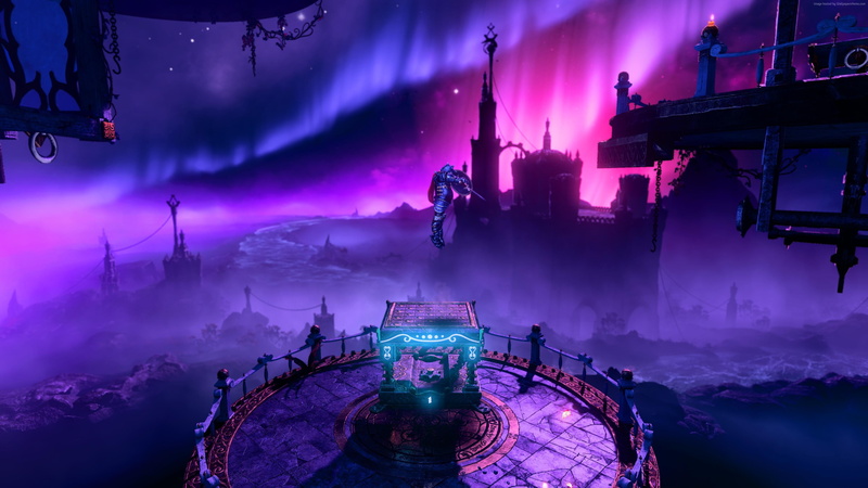 environment, mountain, fog, cloud - sky, sky, night, architecture, event, illuminated, game, PC, Trine 3: The Artifacts of Power, nature, arcade, no people