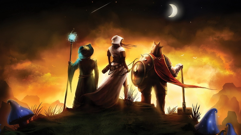1080P, knight, warrior, fantasy, illustration, archer, wizard, hd, trine