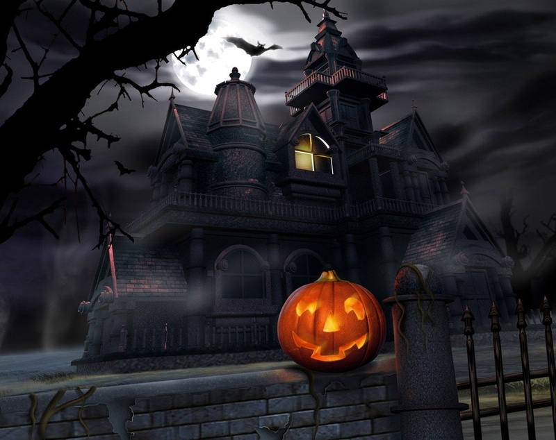 belief, building, place of worship, Halloween, architecture, dusk, evil, night, moon, outdoors, bat - Animal, lantern, o, decoration, fear, jack O Lantern
