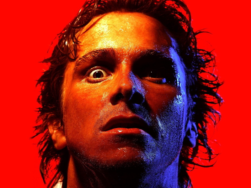bale, actors, art, Christian Bale, men, faces, christian, hd, background, 720P, x, people, red