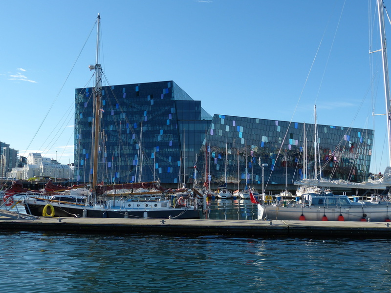 facade, building exterior, transportation, yacht, harpa, port, architecture, nature, 4K, hall, church, glass, outdoors, concert, sky, sea, sailboat, built structure
