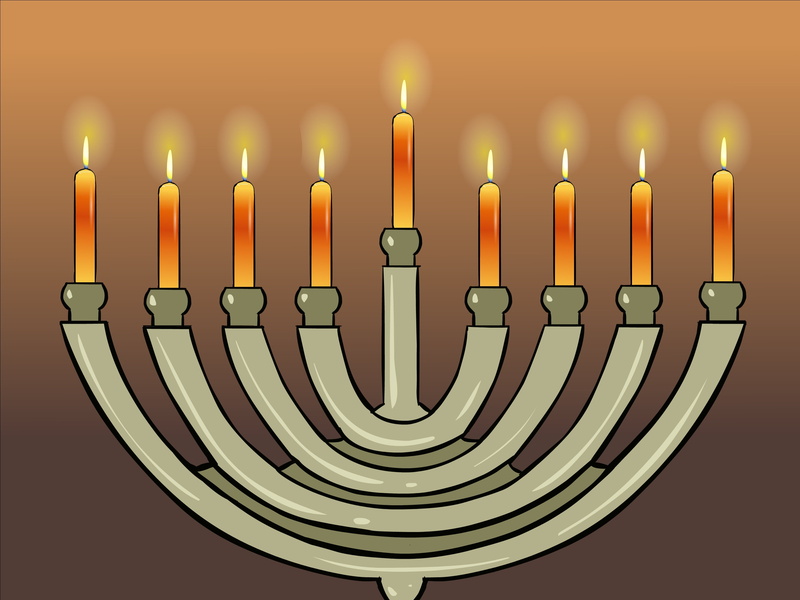 illustration, hanukha, jewish holiday, celebration, hanukkah, minorah, illuminated, menorah, religion, decoration, vector, candlestick Holder, judaism