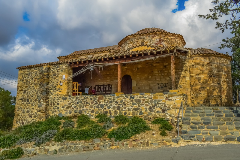 13th century, cloud - sky, place of worship, low angle view, history, no people, day, the past, panagia odhigitria, architecture, building, travel destinations