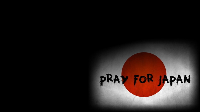 Pray for Japan, japanese flag, 720P, Japan
