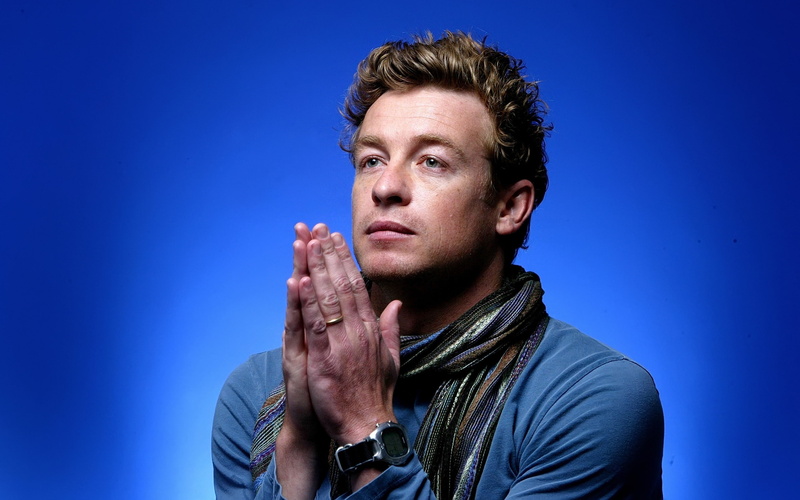 simon, black, watch, steel, praying, baker, Simon Baker, 2K