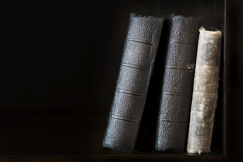 literature, gray, three, rolled Up, shelf, old, paper, wood - Material, backgrounds, leather, black, studio shot, copy space, brown, library, indoors, book