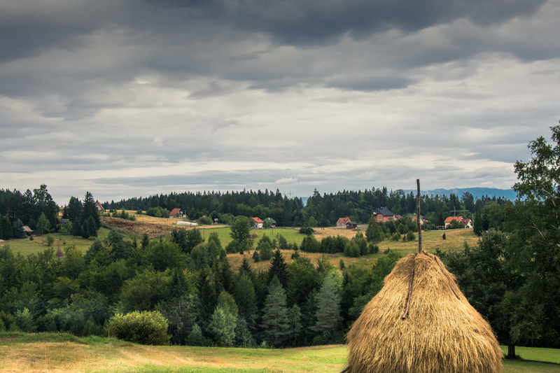 landscape, rural scene, kaludjerske bare, green color, mountain, sky, plant, tranquility, field, tree, land, day, heystack, environment, beauty in nature