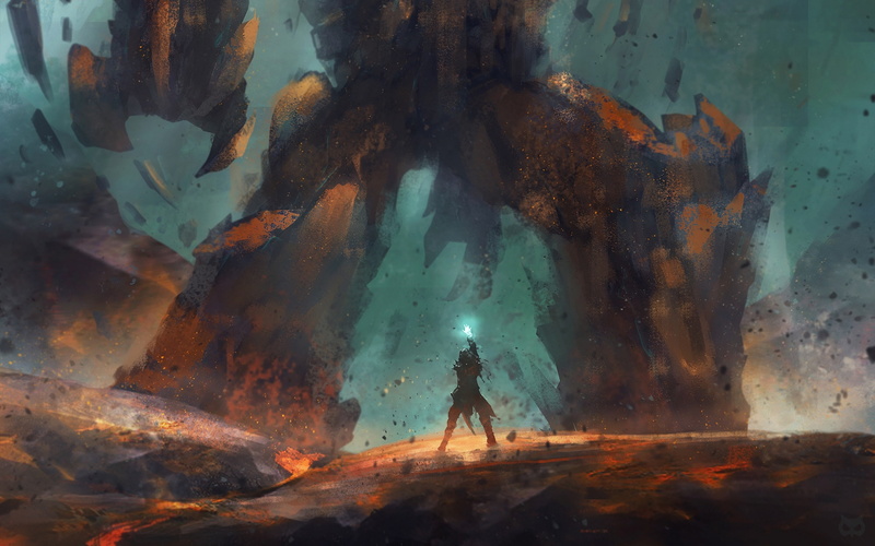underwater, swimming, marine, undersea, painting, animal wildlife, real people, nature, water, Fantasy, lifestyles, artwork, one person, full length, golem