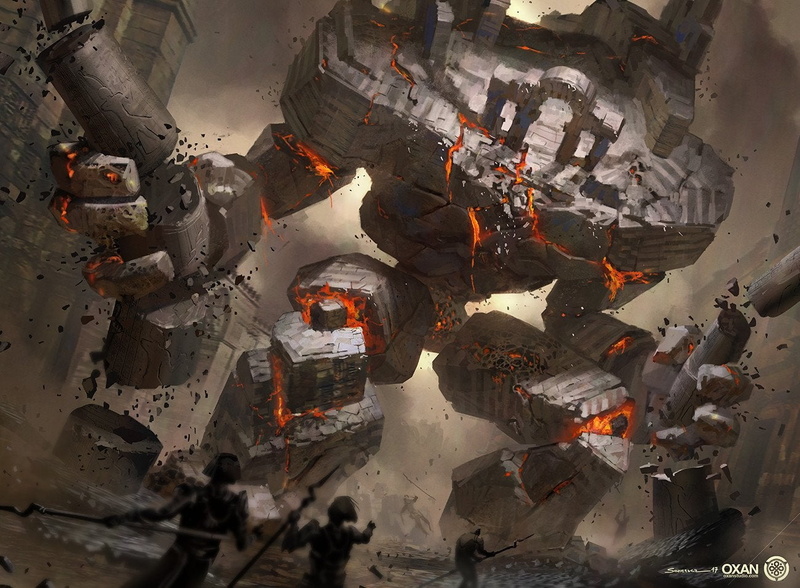 sandstone, Fire Golem, 720P
