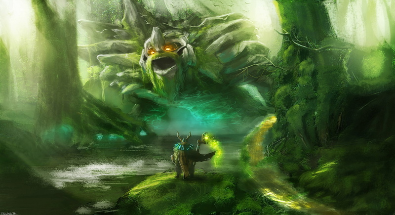 nature, 1080P, golem, fantasy art, video games, Dota 2