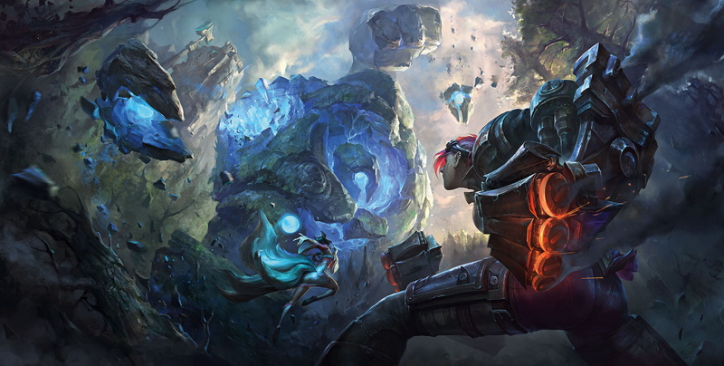 Vi, 1080P, Vi (League of Legends), golem, Ahri (League of Legends), League of Legends, Ahri, fighting, video games