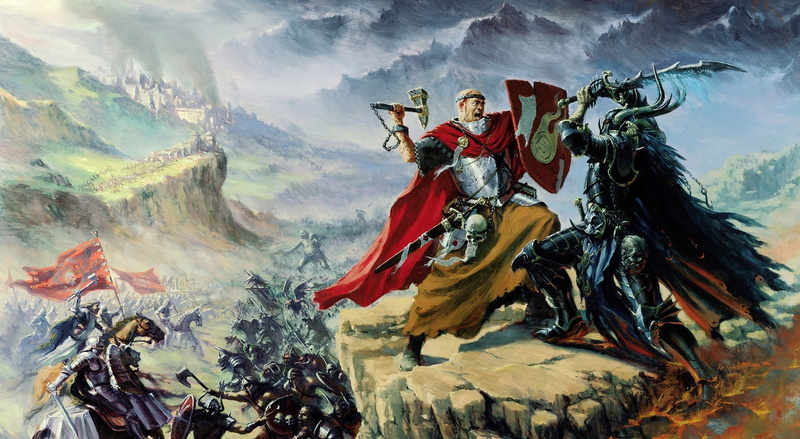 religion, warhammer online age of reckoning, creativity, reckoning, paintings, holding, 1080P, mountain, multi colored, digital painting, art and craft