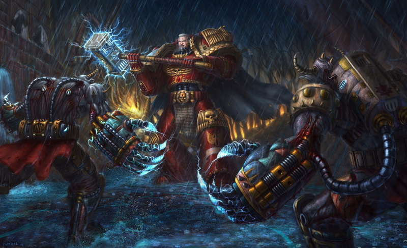 creativity, sculpture, water, no people, indoors, demons, spirituality, asia, representation, 40k, futuristic, architecture, Space Marine, night