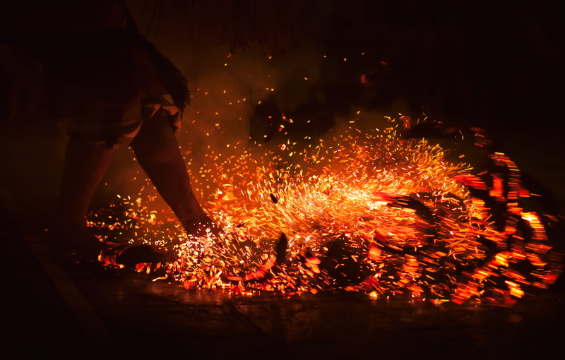 skill, arts culture and entertainment, bali, firework, outdoors, celebration, fire - natural phenomenon, 4K, burning, tradition, heat - temperature, one man only