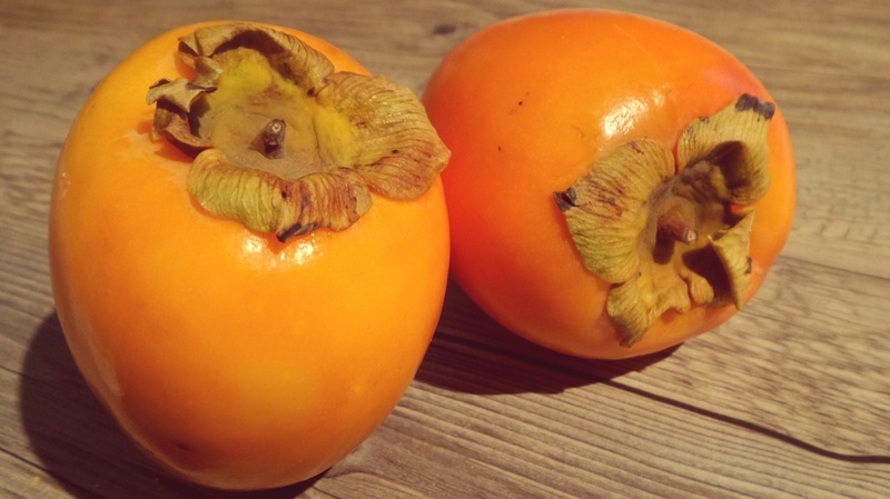 three objects, seed, healthy, close-up, persimmon, fruity, jack, focus on foreground, fruit, orange, fruits, still life, 2K, vegetable, kaki, yellow, food