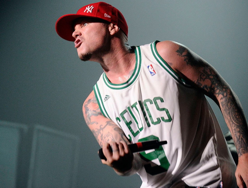 Limp Bizkit, fun, waist up, indoors, studio shot, males, portrait, tattoo, dancing, men, hat, music, 480P, adult, event, lifestyles, humor, aggression