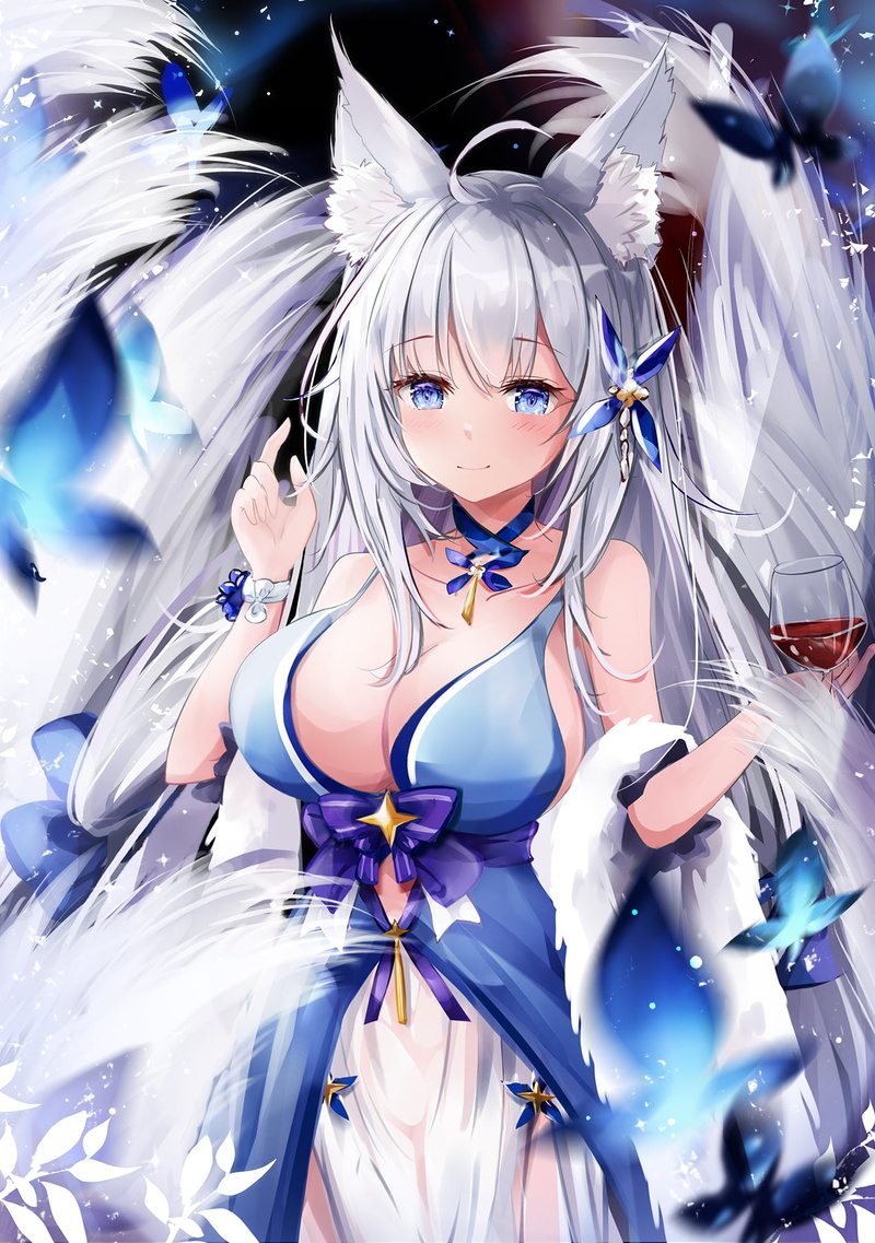 cleavage, Mutang, Shinano (Azur Lane), anime girls, 720P, Azur Lane