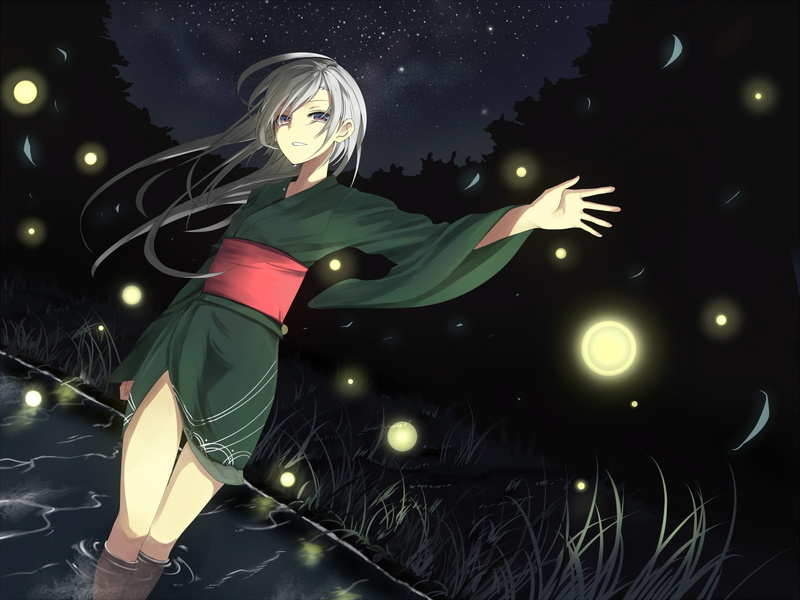 Nana Komatsu, 1080P, art and craft, one person, representation, moon, nature, tree, lighting equipment, young adult, christmas, outdoors, PlayStation 4