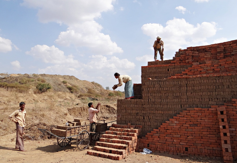day, staircase, outdoors, brick-kiln, engineering, real people, brick-making, 1080P, person, males, country-side, build, women, brickwork, construction