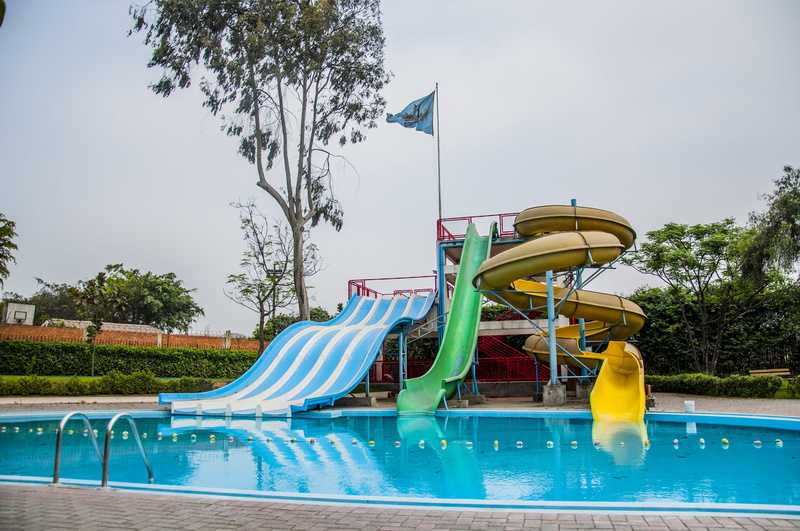 swimming, vacations, outdoors, pool, kids, swimming pool, luxury, day, fun, recreation, lifestyle, no people, poolside, sky, smile, 4K, holiday, emotion