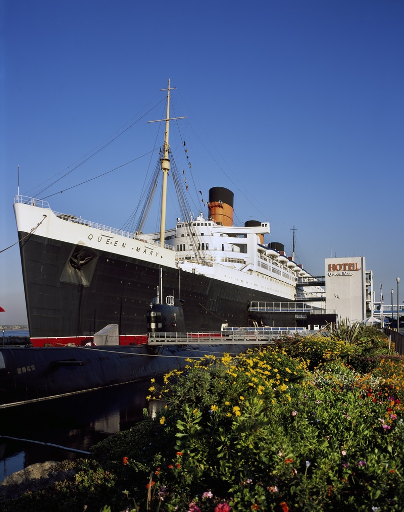 no people, ship, tourist, sea, boat, travel, usa, day, cruise, holiday, nature, entertainment, rms queen mary, mode of transportation, architecture, retired