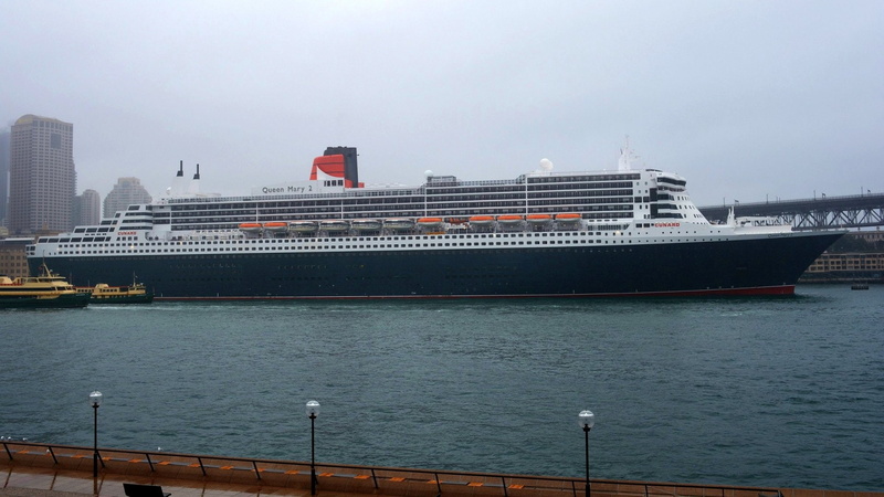 Vehicles, building exterior, transportation, railing, Sydney Harbour, outdoors, 1080P, Australia, day, mode of transportation, water, Cruise Ship, sea