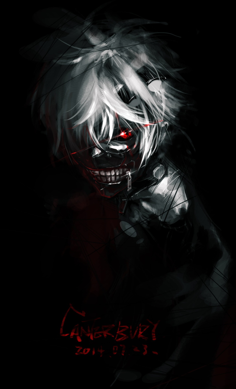 one person, warning sign, evil, black background, adult, surprise, sign, demon - fictional character, shock, mask, Tokyo Ghoul, spooky, portrait, human face