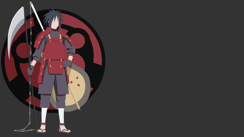 Minimalist, Naruto, 1080P, Madara Uchiha, Anime
