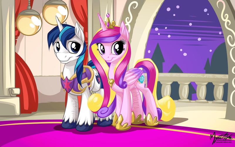 vector, 2K, movies, princess, pony, cartoon, shining, poster, little, airbrushing, shining armor, cadance, princess cadance, painting, armor