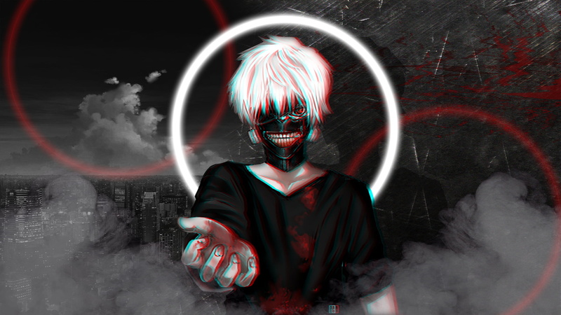 Kaneki Ken, Tokyo, Tokyo Dark, Tokyo Ghoul, 1080P, anime