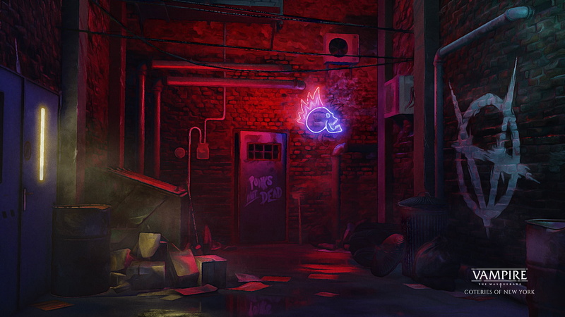 graffiti, Vampire: The Masquerade, street art, Coteries of New York, neon lights, 1080P, New York City