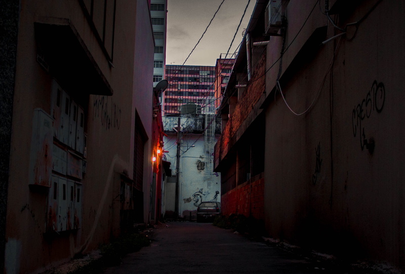 old, street, built structure, parked car, city, building exterior, photo, house, buildings, empty, walkway, alley, dark, night, no people, narrow, wall - building feature