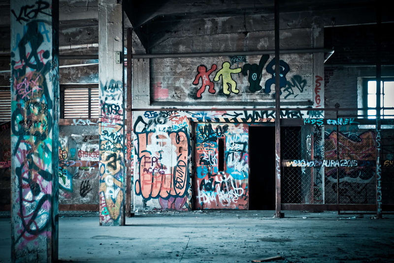 western script, abandoned, creativity, mural, wall - building feature, graffiti, vandalism, outdoors, built structure, wall, no people, human representation