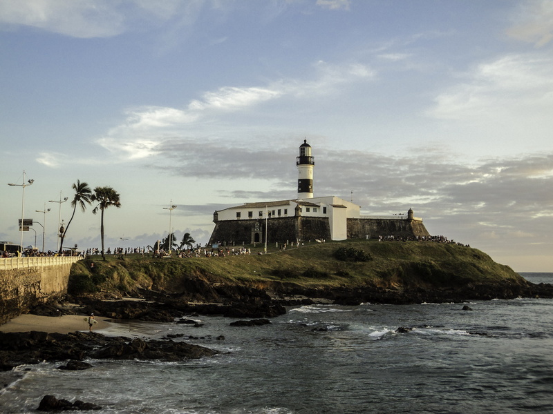 Salvador, atlantic Ocean, day, architecture And Buildings, water, 4K, place of worship, sky, Barra, outdoors, farol da barra, waterfront, nature, history