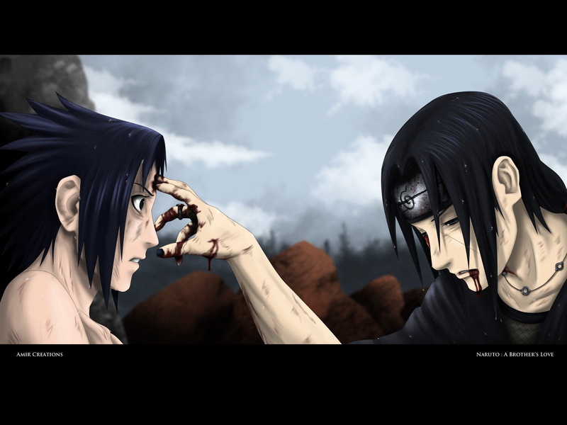 Itachi Uchiha, women, people, 720P, Sasuke Uchiha, auto post production filter, sasuke, transfer print, holding, focus on foreground, nature