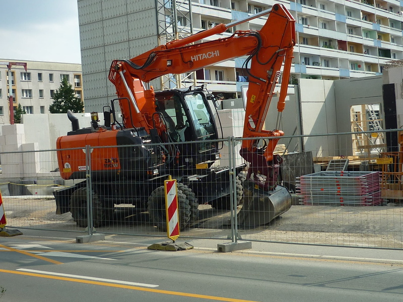 day, mode of transportation, cab comfort, Wheels, city, construction industry, machinery, baukran, no people, industrial equipment, outdoors, concrete
