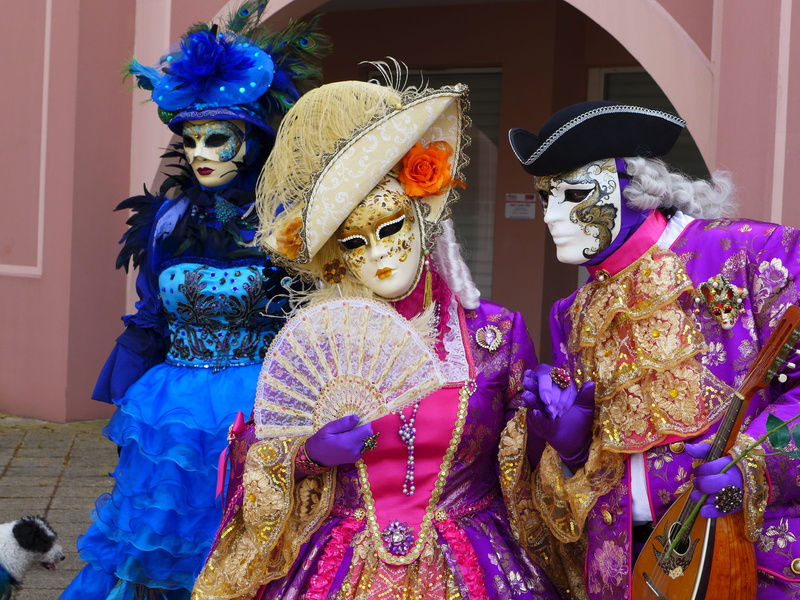 2K, festival, standing, wearing, masks, traditional, two people, disguise, adult, dresses, unrecognizable person, persons, mask - disguise, women, traditional clothing