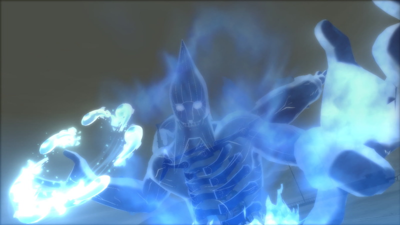 illuminated, invertebrate, motion, 720P, auto post production filter, glowing, close-up, Naruto, blue, Madara Uchiha, selective focus, no people, Video Game