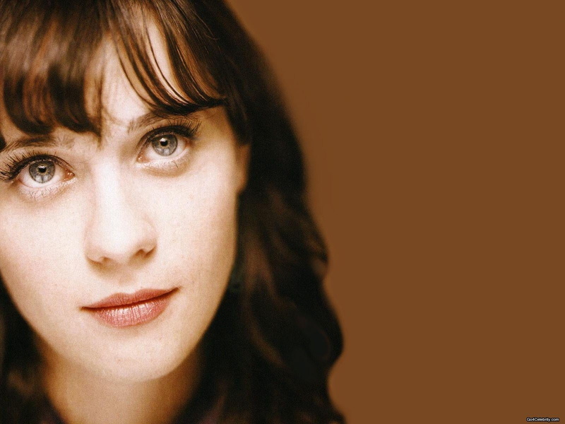 women, contemplation, 720P, simple background, body part, beautiful woman, indoors, Zooey Deschanel, human body part, bangs, close-up, actress, hairstyle