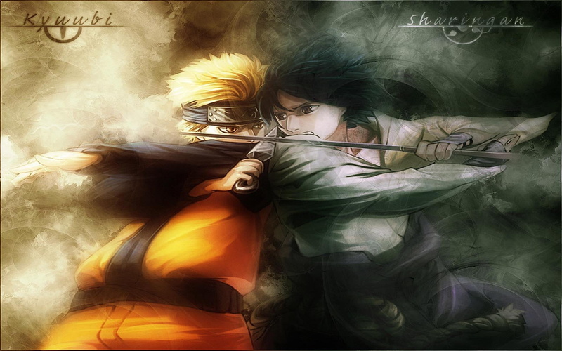 sasuke, boys, 1080P, naruto, anime, vs