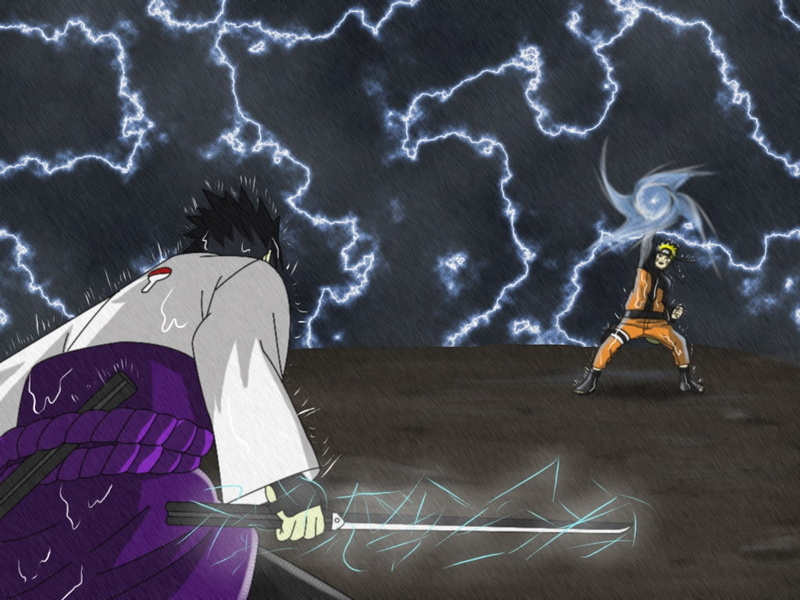 480P, anime, Sasuke, vs, Naruto, art, hd