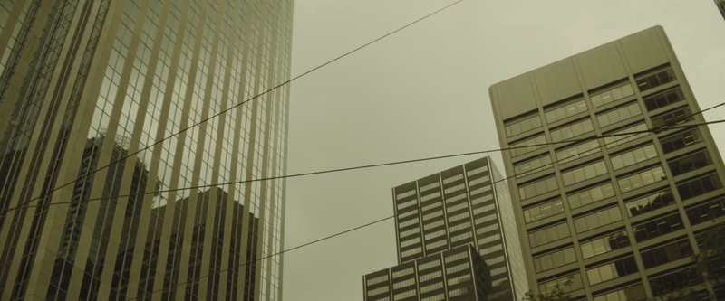 sky, office, no people, outdoors, financial district, skyscraper, movies, window, modern, Enemy, city, architecture, Toronto, office building exterior