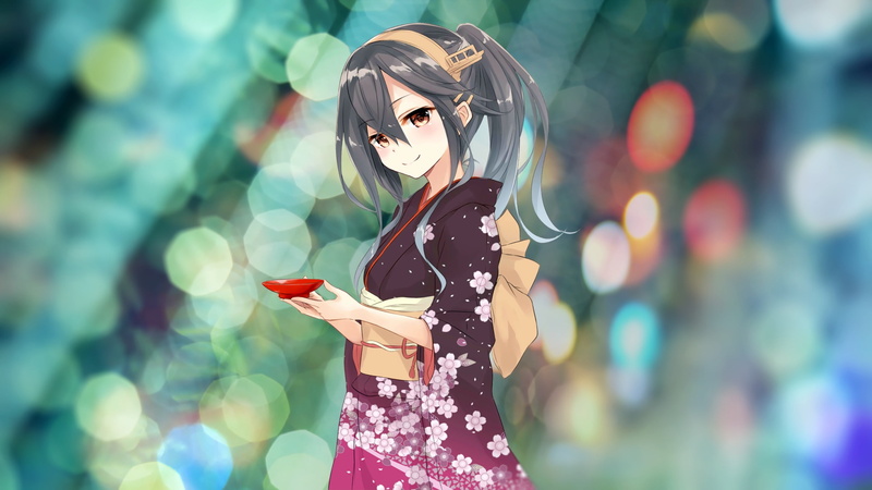 beautiful woman, day, clothing, one person, fashion, hairstyle, hair, beauty, 2K, Haruna (KanColle), three quarter length, young adult, long hair, standing