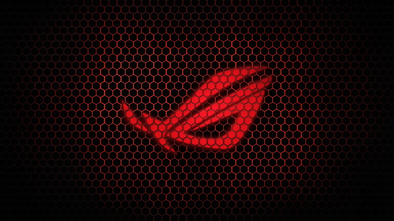 red Color, 1080P, asus Rog Hexagon, 1920x1080
