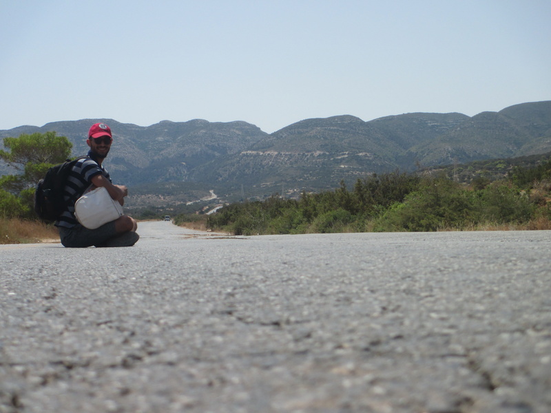 clear sky, apparel, real people, mountain, person, casual clothing, road, day, helmet, 4K, hat, men, sky, gravel, libya, travel, ras-alhalal, clothing
